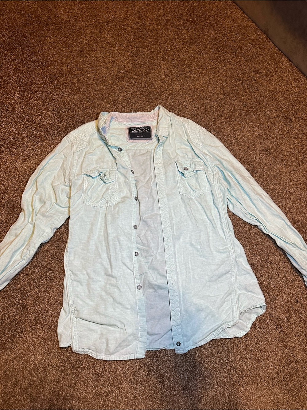 Buckle Black Light Mint Button-Down Shirt